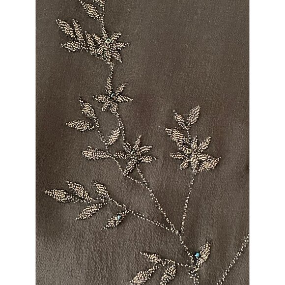 Jones New York Moss Dark Green Floral Blouse Tank Top Sleeveless Camisole 10 - Picture 5 of 13